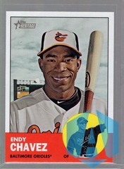 2012 Topps Heritage #443 Endy Chavez SP Orioles